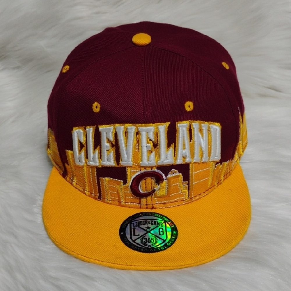 RARE! Cleveland Leader Of The Game Embroidered Snapback Hat (#01)